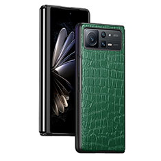 Luxus Leder Hülle Handyhülle und Kunststoff Schutzhülle Hartschalen Tasche S07 für Xiaomi Mix Fold 2 5G Grün