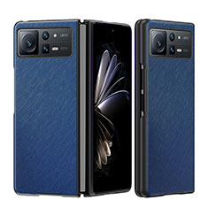 Luxus Leder Hülle Handyhülle und Kunststoff Schutzhülle Hartschalen Tasche S08 für Xiaomi Mix Fold 2 5G Blau