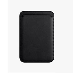 Luxus Leder Wallet Schutzhülle mit Mag-Safe Magnetic Magnetisch für Apple iPhone 12 Mini Schwarz