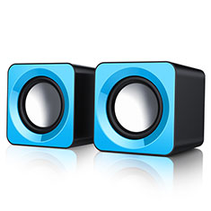 Mini Lautsprecher Stereo Speaker W04 für Samsung Galaxy M51 Blau