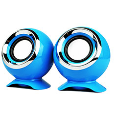 Mini Lautsprecher Stereo Speaker W05 für Doogee X55 Hellblau