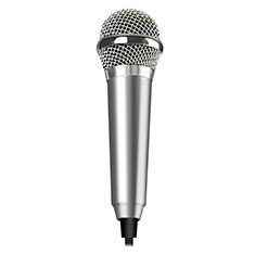 Mini-Stereo-Mikrofon Mic 3.5 mm Klinkenbuchse M04 für Oppo A2 5G Silber