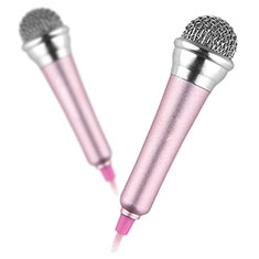 Mini-Stereo-Mikrofon Mic 3.5 mm Klinkenbuchse Mit Stand M12 für Samsung Galaxy M21s Rosa