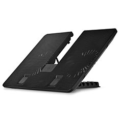 NoteBook Halter Halterung Kühler Cooler Kühlpad Lüfter Laptop Ständer 9 Zoll bis 16 Zoll Universal L01 für Apple MacBook Air 13.3 zoll (2018) Schwarz