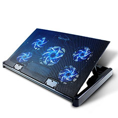 NoteBook Halter Halterung Kühler Cooler Kühlpad Lüfter Laptop Ständer 9 Zoll bis 16 Zoll Universal M01 für Samsung Galaxy Book Flex 13.3 NP930QCG Schwarz