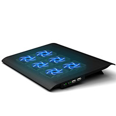 NoteBook Halter Halterung Kühler Cooler Kühlpad Lüfter Laptop Ständer 9 Zoll bis 16 Zoll Universal M03 für Apple MacBook Air 13.3 zoll (2018) Schwarz
