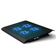 NoteBook Halter Halterung Kühler Cooler Kühlpad Lüfter Laptop Ständer 9 Zoll bis 16 Zoll Universal M04 für Apple MacBook 12 zoll Schwarz