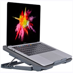 NoteBook Halter Halterung Kühler Cooler Kühlpad Lüfter Laptop Ständer 9 Zoll bis 16 Zoll Universal M16 für Apple MacBook Air 13.3 zoll (2018) Grau