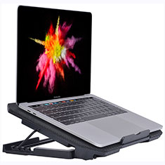 NoteBook Halter Halterung Kühler Cooler Kühlpad Lüfter Laptop Ständer 9 Zoll bis 16 Zoll Universal M16 für Huawei Honor MagicBook 15 Schwarz