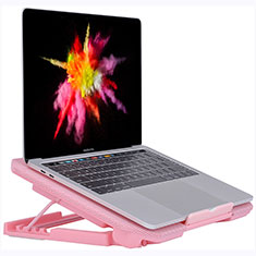 NoteBook Halter Halterung Kühler Cooler Kühlpad Lüfter Laptop Ständer 9 Zoll bis 16 Zoll Universal M16 für Huawei MateBook D14 (2020) Rosa