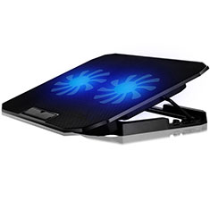 NoteBook Halter Halterung Kühler Cooler Kühlpad Lüfter Laptop Ständer 9 Zoll bis 16 Zoll Universal M17 für Apple MacBook 12 zoll Schwarz