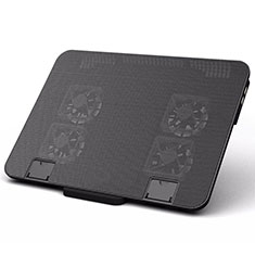 NoteBook Halter Halterung Kühler Cooler Kühlpad Lüfter Laptop Ständer 9 Zoll bis 16 Zoll Universal M21 für Apple MacBook Air 13 zoll (2020) Schwarz