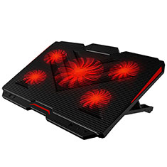 NoteBook Halter Halterung Kühler Cooler Kühlpad Lüfter Laptop Ständer 9 Zoll bis 17 Zoll Universal L02 für Huawei Honor MagicBook 14 Schwarz