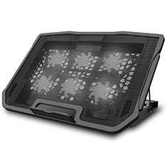 NoteBook Halter Halterung Kühler Cooler Kühlpad Lüfter Laptop Ständer 9 Zoll bis 17 Zoll Universal L03 für Huawei MateBook D14 (2020) Schwarz
