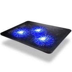NoteBook Halter Halterung Kühler Cooler Kühlpad Lüfter Laptop Ständer 9 Zoll bis 17 Zoll Universal L04 für Apple MacBook 12 zoll Schwarz
