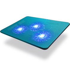 NoteBook Halter Halterung Kühler Cooler Kühlpad Lüfter Laptop Ständer 9 Zoll bis 17 Zoll Universal L04 für Apple MacBook Air 13 zoll (2020) Blau