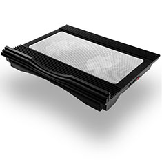 NoteBook Halter Halterung Kühler Cooler Kühlpad Lüfter Laptop Ständer 9 Zoll bis 17 Zoll Universal L05 für Apple MacBook 12 zoll Schwarz
