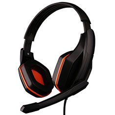 Ohrhörer Stereo Sport Headset In Ear Kopfhörer H51 für Sony Xperia XA2 Ultra Orange