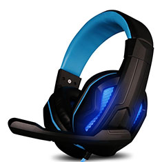 Ohrhörer Stereo Sport Headset In Ear Kopfhörer H58 für Motorola Moto G40 Fusion Blau
