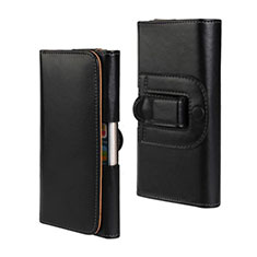 Quertasche Gürtelclip Schutzhülle Leder Universal für Samsung Galaxy S25 Ultra 5G Schwarz
