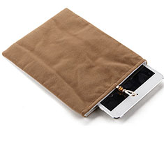 Samt Handy Tasche Schutz Hülle für Apple iPad 3 Braun