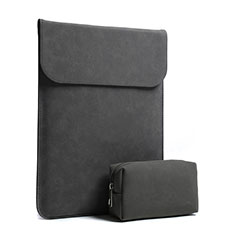 Samt Handy Tasche Schutz Hülle für Apple MacBook 12 zoll Schwarz