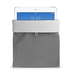Samt Handy Tasche Schutz Hülle für Apple New iPad 9.7 (2017) Grau