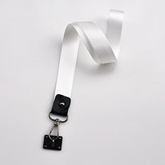 Schlüsselband Schlüsselbänder Lanyard K09 für LG L Bello 2 Weiß