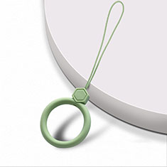 Schlüsselband Schlüsselbänder Schlüsselanhänger mit Fingerring R01 für Oppo A32 Grün