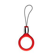 Schlüsselband Schlüsselbänder Schlüsselanhänger mit Fingerring für Oppo Find X Rot