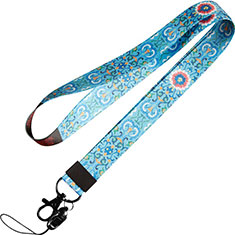 Schlüsselband Schlüsselbänder Umhängeband Lanyard N02 für Samsung Galaxy M31 Prime Edition Blau