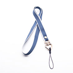 Schlüsselband Schlüsselbänder Umhängeband Lanyard N06 für Oppo R15X Hellblau