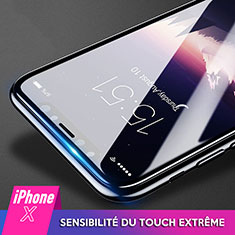 Schutzfolie Displayschutzfolie Panzerfolie Skins zum Aufkleben Gehärtetes Glas Glasfolie 3D für Apple iPhone X Schwarz