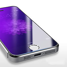 Schutzfolie Displayschutzfolie Panzerfolie Skins zum Aufkleben Gehärtetes Glas Glasfolie Anti Blue Ray B04 für Apple iPhone 5 Blau