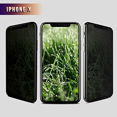 Schutzfolie Displayschutzfolie Panzerfolie Skins zum Aufkleben Gehärtetes Glas Glasfolie Privacy S01 für Apple iPhone X Klar