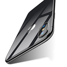 Schutzfolie Displayschutzfolie Panzerfolie Skins zum Aufkleben Gehärtetes Glas Glasfolie Rückseite B05 für Apple iPhone X Schwarz
