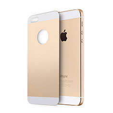 Schutzfolie Displayschutzfolie Panzerfolie Skins zum Aufkleben Gehärtetes Glas Glasfolie Rückseite für Apple iPhone 5 Gold