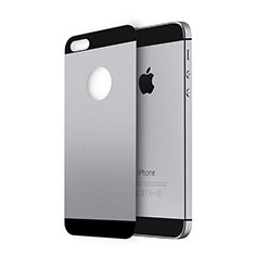 Schutzfolie Displayschutzfolie Panzerfolie Skins zum Aufkleben Gehärtetes Glas Glasfolie Rückseite für Apple iPhone 5 Grau