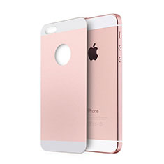 Schutzfolie Displayschutzfolie Panzerfolie Skins zum Aufkleben Gehärtetes Glas Glasfolie Rückseite für Apple iPhone 5 Rosegold