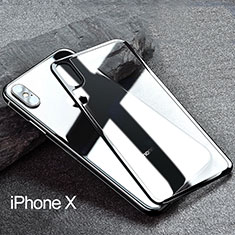 Schutzfolie Displayschutzfolie Panzerfolie Skins zum Aufkleben Gehärtetes Glas Glasfolie Rückseite Z01 für Apple iPhone X Schwarz