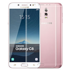 Schutzfolie Displayschutzfolie Panzerfolie Skins zum Aufkleben Gehärtetes Glas Glasfolie T01 für Samsung Galaxy C7 (2017) Klar