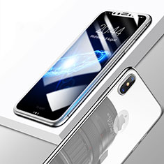 Schutzfolie Displayschutzfolie Panzerfolie Skins zum Aufkleben Gehärtetes Glas Glasfolie Vorder und Rückseite T01 für Apple iPhone X Weiß