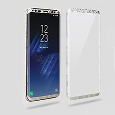 Schutzfolie Displayschutzfolie Panzerfolie Skins zum Aufkleben Vorder und Rückseite für Samsung Galaxy S8 Plus Silber
