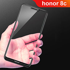 Schutzfolie Full Coverage Displayschutzfolie Panzerfolie Gehärtetes Glas Glasfolie Skins zum Aufkleben Panzerglas F02 für Huawei Honor Play 8C Schwarz