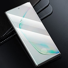 Schutzfolie Full Coverage Displayschutzfolie Panzerfolie Gehärtetes Glas Glasfolie Skins zum Aufkleben Panzerglas F02 für Samsung Galaxy Note 10 5G Schwarz