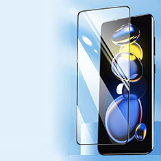 Schutzfolie Full Coverage Displayschutzfolie Panzerfolie Gehärtetes Glas Glasfolie Skins zum Aufkleben Panzerglas F02 für Xiaomi Redmi Note 13 Pro+ Plus 5G Schwarz