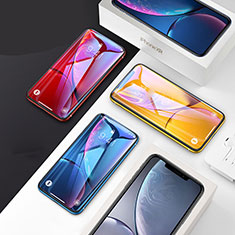 Schutzfolie Full Coverage Displayschutzfolie Panzerfolie Gehärtetes Glas Glasfolie Skins zum Aufkleben Panzerglas F04 für Apple iPhone XR Schwarz