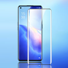 Schutzfolie Full Coverage Displayschutzfolie Panzerfolie Gehärtetes Glas Glasfolie Skins zum Aufkleben Panzerglas für Oppo Reno5 Pro 5G Schwarz