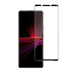 Schutzfolie Full Coverage Displayschutzfolie Panzerfolie Gehärtetes Glas Glasfolie Skins zum Aufkleben Panzerglas für Sony Xperia 10 III Schwarz