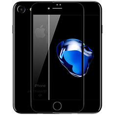 Schutzfolie Full Coverage Displayschutzfolie Panzerfolie Skins zum Aufkleben Gehärtetes Glas Glasfolie F02 für Apple iPhone 8 Schwarz